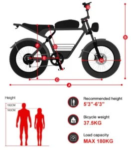 SAMEBIKE M20-I Vélo Électrique 48V 16AH – Pneus 20x4.0″, 7 Vitesses, Suspension, Écran LCD