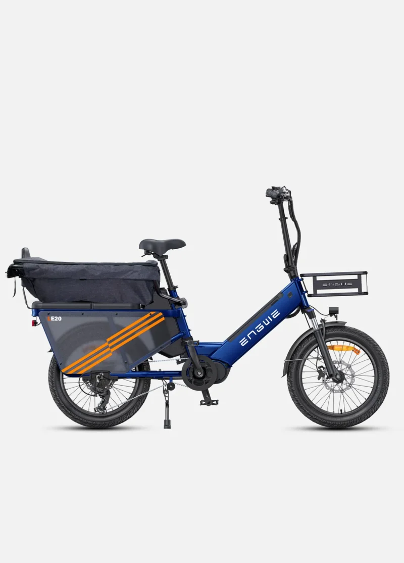 ENGWE LE20 Vélo Cargo BLEU Batterie Unique TOILE POLYVALENTE