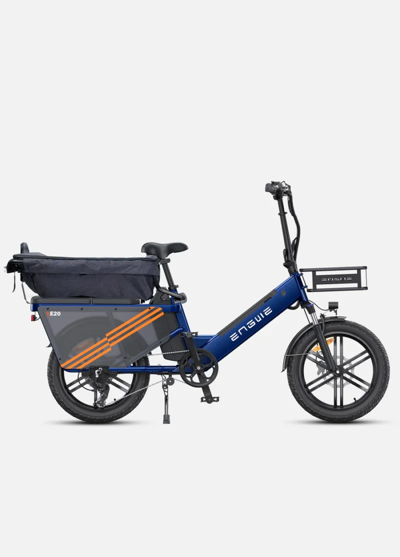 ENGWE LE20 Vélo Cargo Version Internationale Bleu Toile Polyvalente