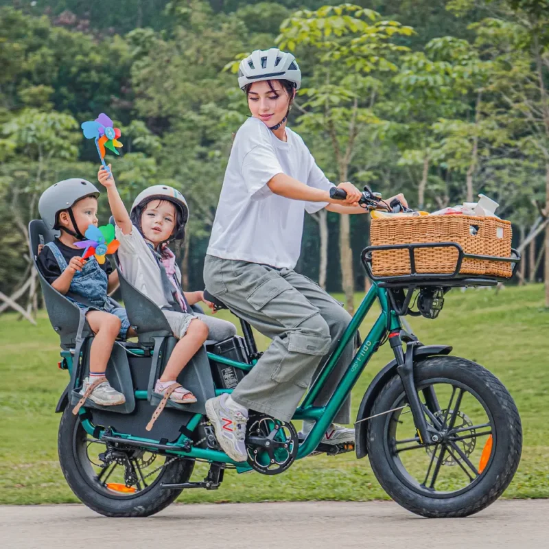 FIIDO T2 - Vélo électrique Cargo Longtail - Moteur 250W Couple 55 N.m - Étanche - Autonomie 136 km – Image 10